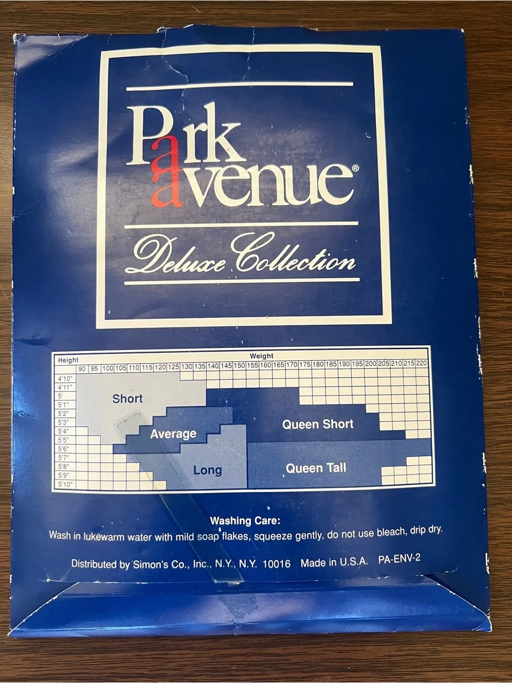 Vintage Park Avenue Sheer Support Pantyhose- Size Queen Short in Taupe